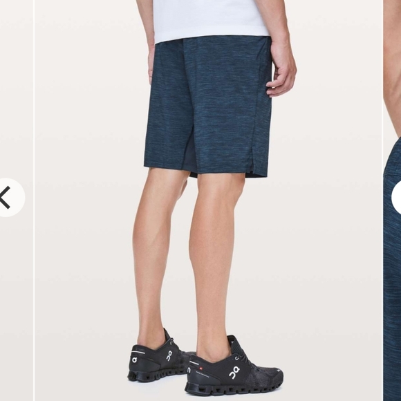 Lululemon Men's T.H.E. Short Linerless 11" Inseam Heather Iron Blue Small - Picture 2 of 16